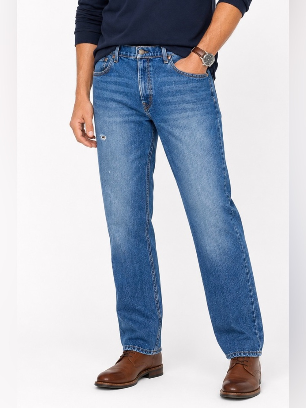 Levi’s 505 Regular Fit Straight Leg Jeans Medium Wash W40 L30 Men